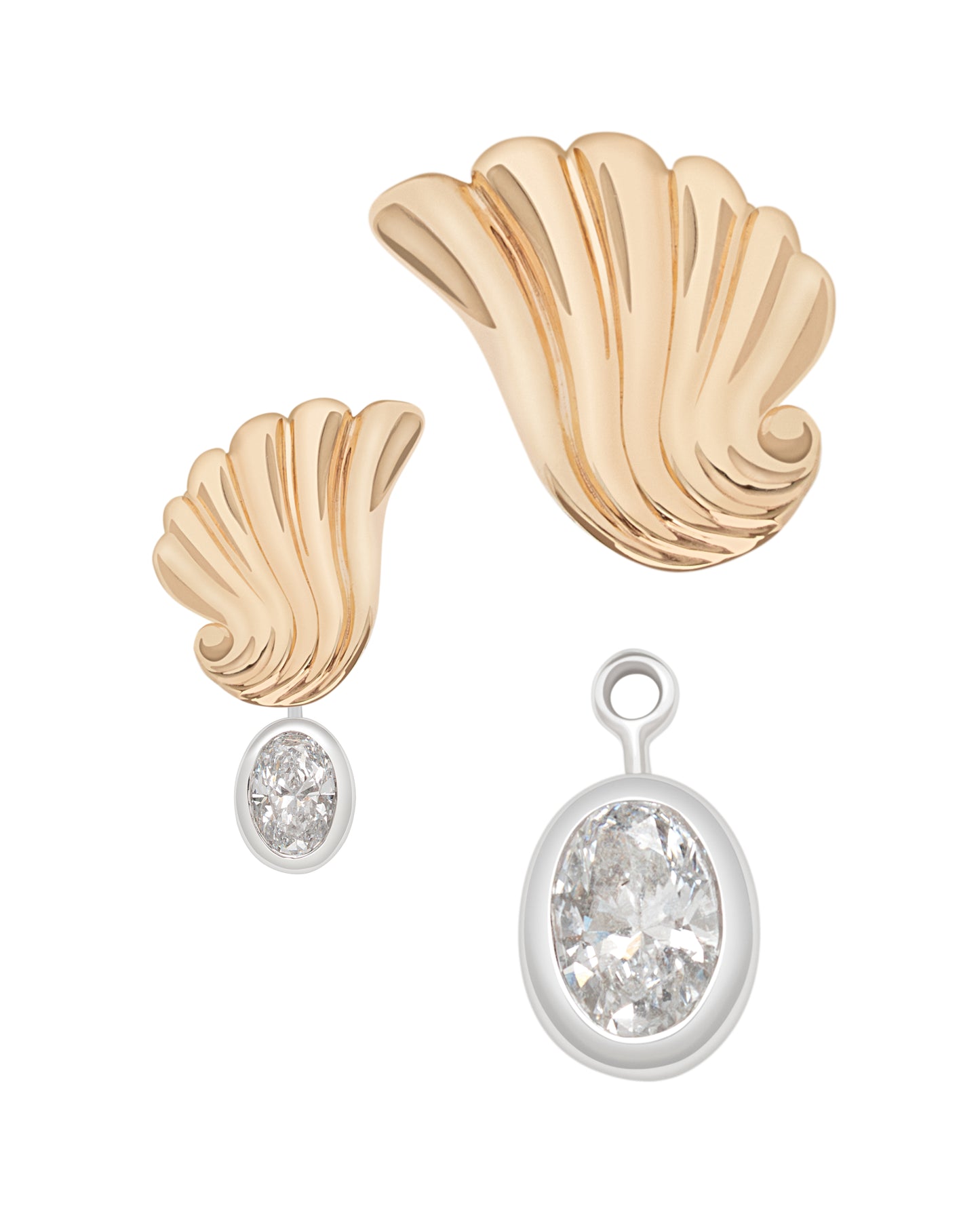 GALATEA Detachable Lab Grown Diamond Earrings
