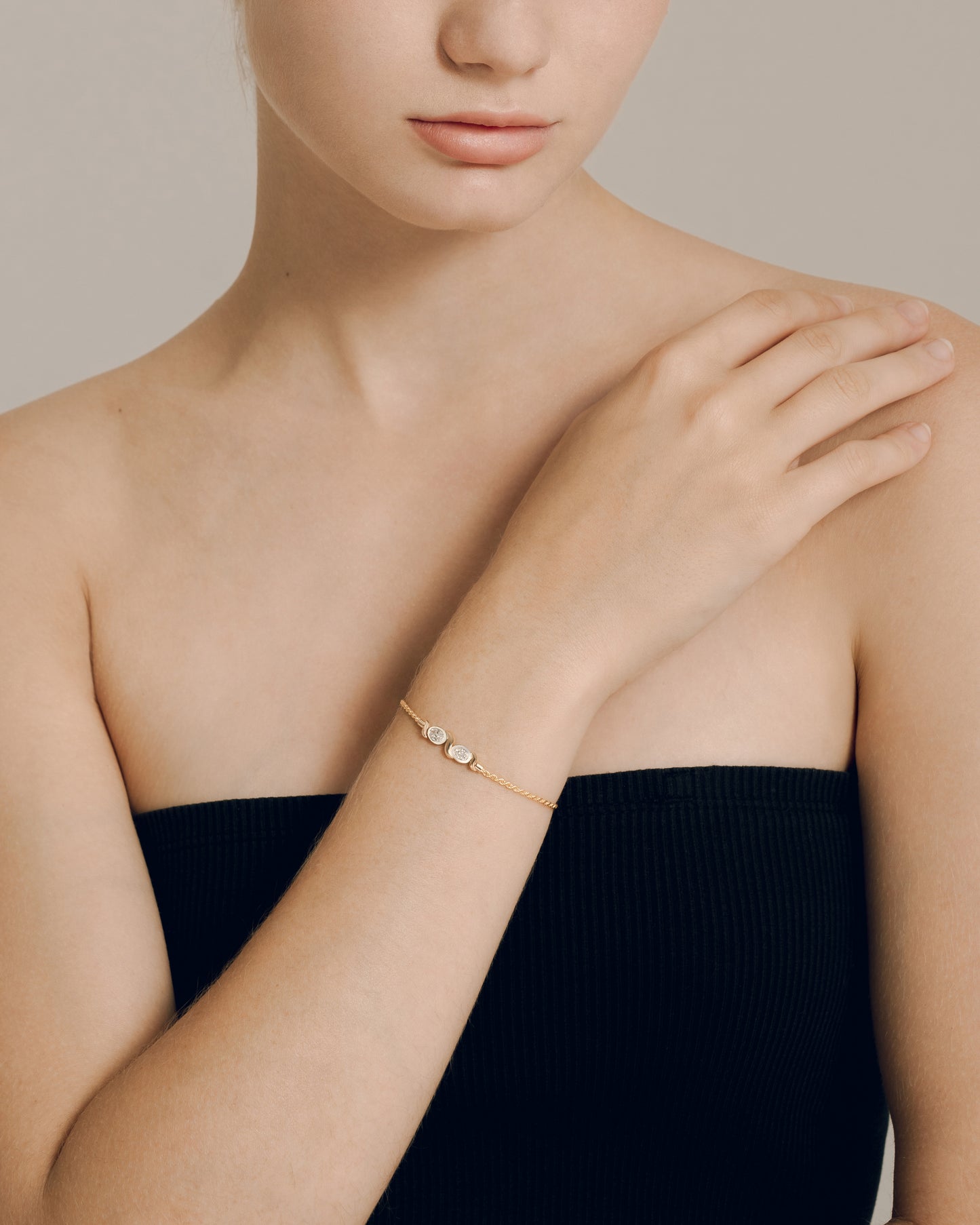 CUPID & PSYCHE Lab Grown Diamond Rope Chain Bracelet