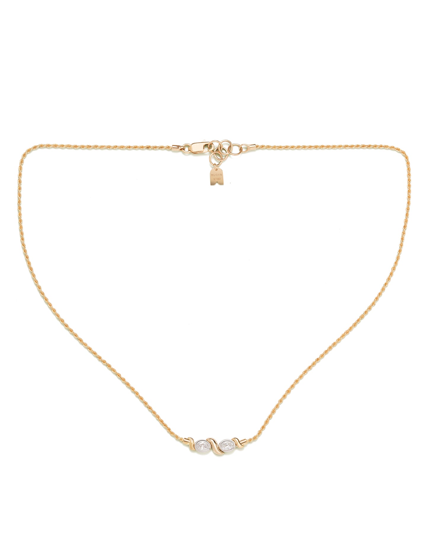 CUPID & PSYCHE Lab Grown Diamond & Rope Chain Necklace