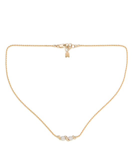 CUPID & PSYCHE Lab Grown Diamond & Rope Chain Necklace